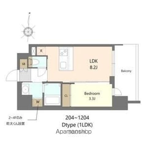 SーRESIDENCE難波西ALTERの間取り写真