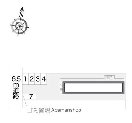 レオパレスビクトワール[1K/19.87m2]の配置図