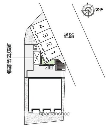 レオネクストＪＩＮⅢ[1K/25.89m2]の配置図