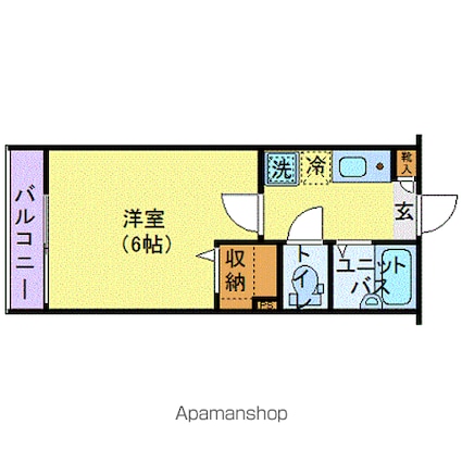 東京都杉並区阿佐谷北３丁目[1K/18.63m2]の間取図