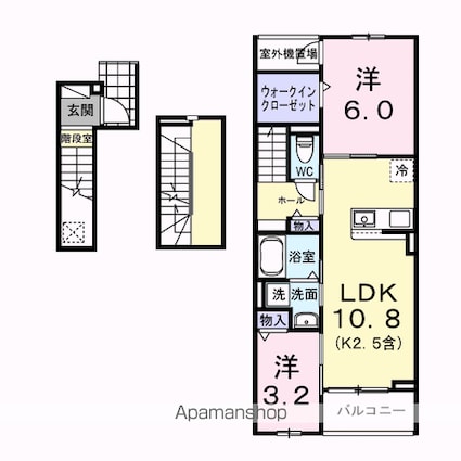 花水木[2LDK/58.13m2]の間取図