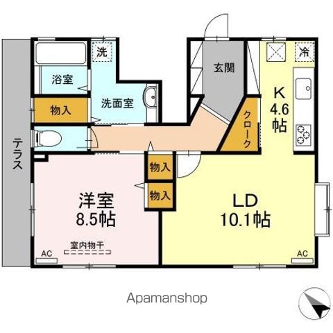 DーROOM 市名坂の間取り写真