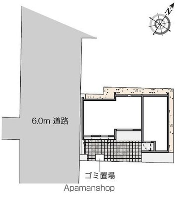 クレイノフィオーレ[1K/20.87m2]の配置図