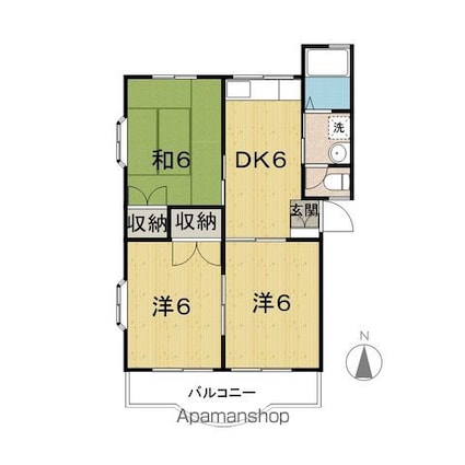 メゾンアベⅠ[3DK/57.83m2]の間取図