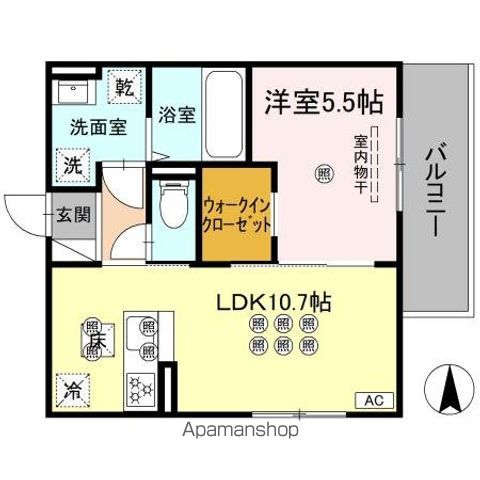 ベルナシェンテ南松山の間取り写真