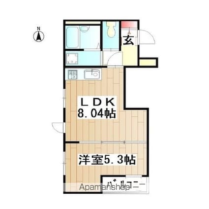 パレ・ホームズ石神井台[1LDK/30.07m2]の間取図