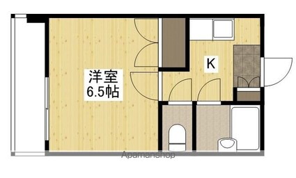 新庄リバービル[1K/19.6m2]の間取図