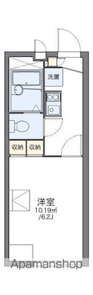 レオパレスラーク[1K/19.87m2]の間取図