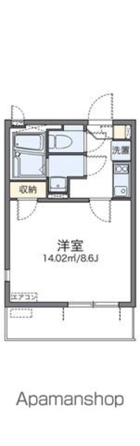 レオネクストフィオーレ[1K/24.22m2]の間取図