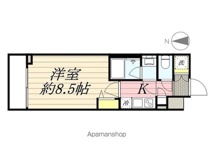 東京都中野区野方１丁目[1K/25.68m2]の間取図