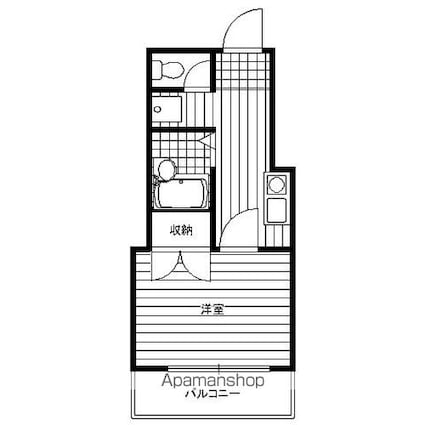 伏見ビル[1K/22.36m2]の間取図