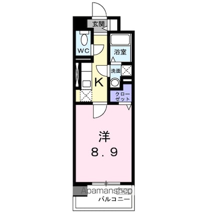 メゾン　アヴニール[1K/30.3m2]の間取図