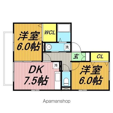 ツインハイム　Ｄの間取り