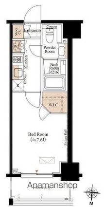 ブランシエスタ両国[1K/25.67m2]の間取図