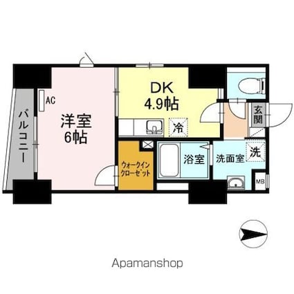 フィルモア　ワン[1DK/29.4m2]の間取図