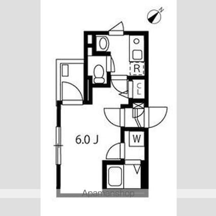 ブロッサムテラス滝野川[1K/19.15m2]の間取図