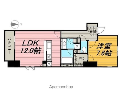 エスティメゾン錦糸町Ⅱ[1LDK/54.89m2]の間取図