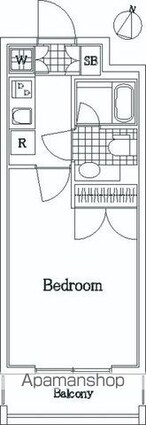 ヴェルト平井[1K/25.51m2]の間取図