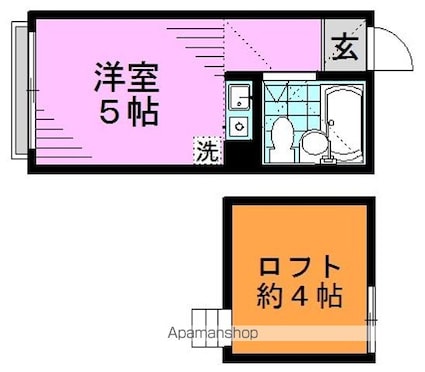 プレミール高円寺[1R/11m2]の間取図