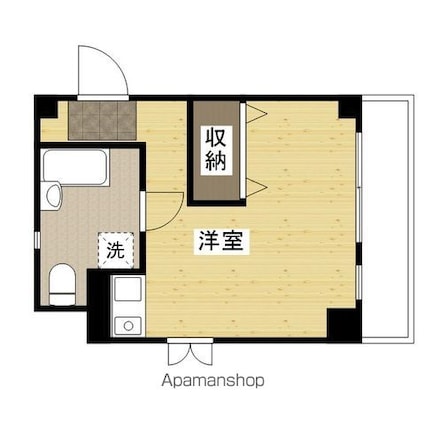 フローラル三篠[1R/26.46m2]の間取図