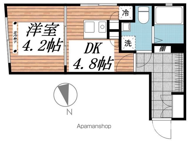 新宿区山吹町のマンションの間取り