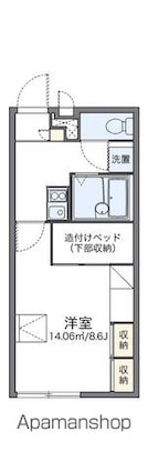 レオパレスＳＥＩＷＡⅡ[1K/23.18m2]の間取図