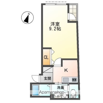 （仮称）福生市福生マンション工事[1K/30.41m2]の間取図