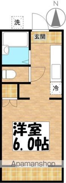 メゾンルピナス[1K/19.44m2]の間取図