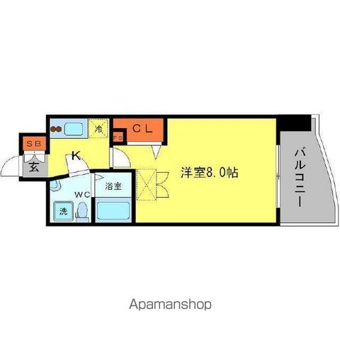 【大阪市浪速区元町のマンションの間取り】