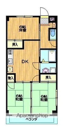 ベルヴィル成島[3DK/64.59m2]の間取図
