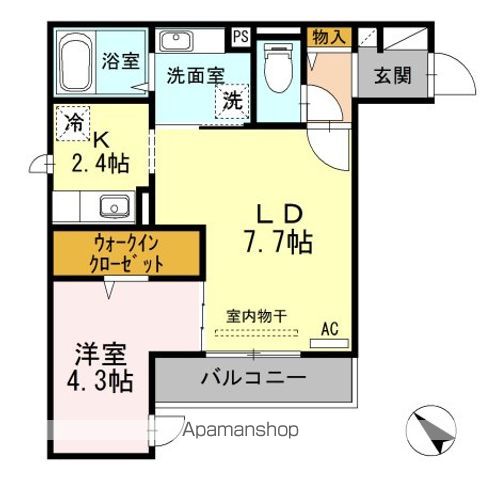 【ＤーＲＯＯＭ大橋の間取り】