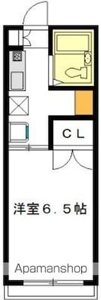 東京都世田谷区代沢３丁目[1K/21.6m2]の間取図