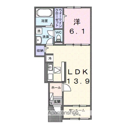 リッチェ・ツリー[1LDK/50.05m2]の間取図