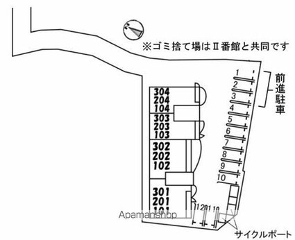 Ｒｅｆｉｓｉａ　Ｇａｒｄｅｎ上安　Ⅰ番館[1LDK/46.37m2]の配置図