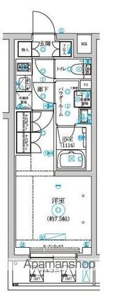 セジョリ中野富士見町[1K/25.73m2]の間取図