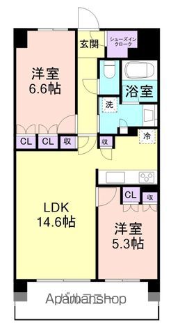 【和歌山市友田町のマンションの間取り】