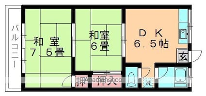 みつわ台グリーンハイツ[2DK/38m2]の間取図