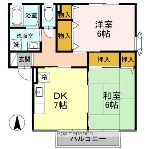 ローズヒップガーデン B棟の間取り写真
