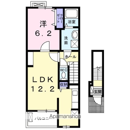 アニメート・トクヨーＰａｒｔⅡ[1LDK/46.61m2]の間取図