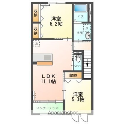 ＦＫ１[2LDK/59.64m2]の間取図