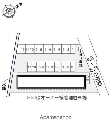 レオパレスパインマノワール[1K/23.18m2]の配置図