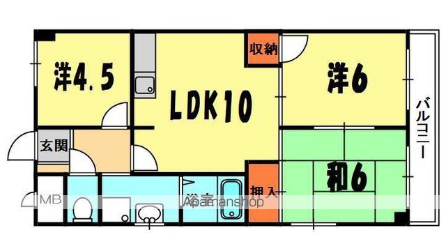 香里園シャンツェの間取り写真