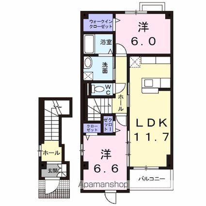 サラミタージュ[2LDK/61.91m2]の間取図