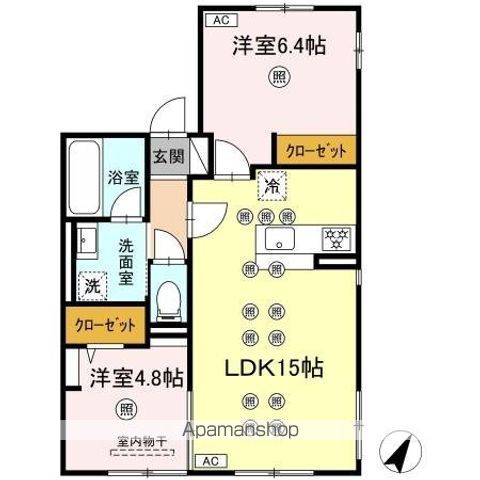 熊本市中央区 2階建 築38年の間取り写真