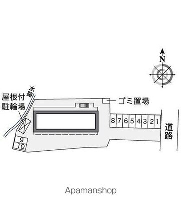 レオパレス隼Ⅲ[1K/20.81m2]の配置図