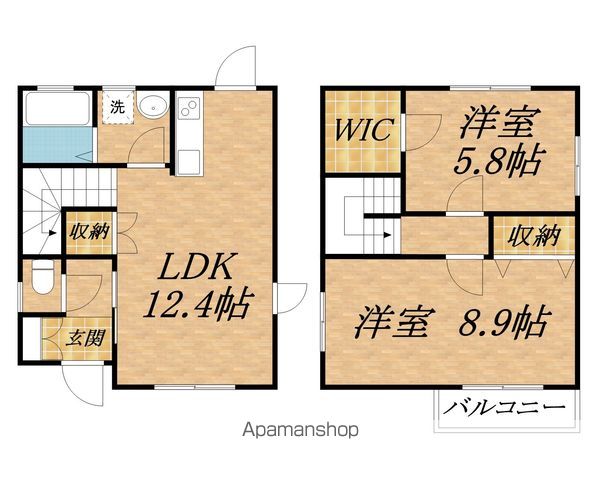 飯田線 木ノ下駅 徒歩17分 2階建 築3年の間取り写真
