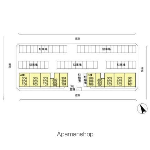 アルカディアＡＢ　Ｂ 101 ｜ 茨城県つくば市谷田部2361-5(陣場E50街区2)(A棟)236（賃貸アパート2LDK・1階・66.95㎡） その18