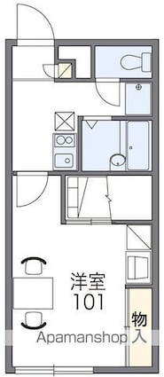 レオパレスａｙｅ．Ⅱ[1K/23.18m2]の間取図