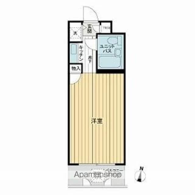 ビリジアン目白[1R/17.42m2]の間取図