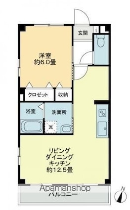 グロリアス[1LDK/41.79m2]の間取図